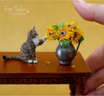 miniature_tabby_cat_sculpture_by_pajutee-d7mc5pd